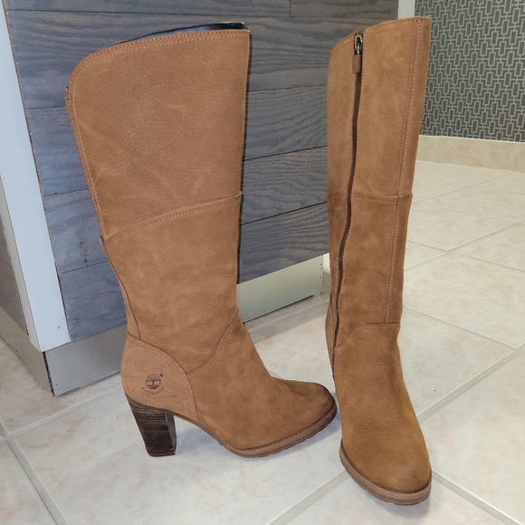 Timberland Shoes - Timberland high heel leather suede boots Size 6.5 NWOT